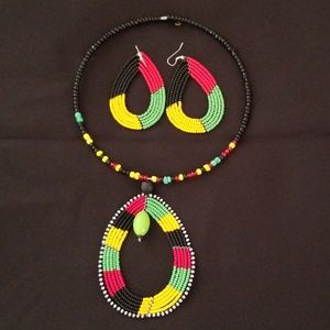 Necklace and earrings